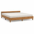 Cama doble de madera maciza de roble 200x160 cm