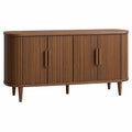 Aparador de madera maciza Marrón 150x40x80cm