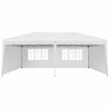 Carpa Gazebo Plegable 6x3m Acero y Poliéster Blanco
