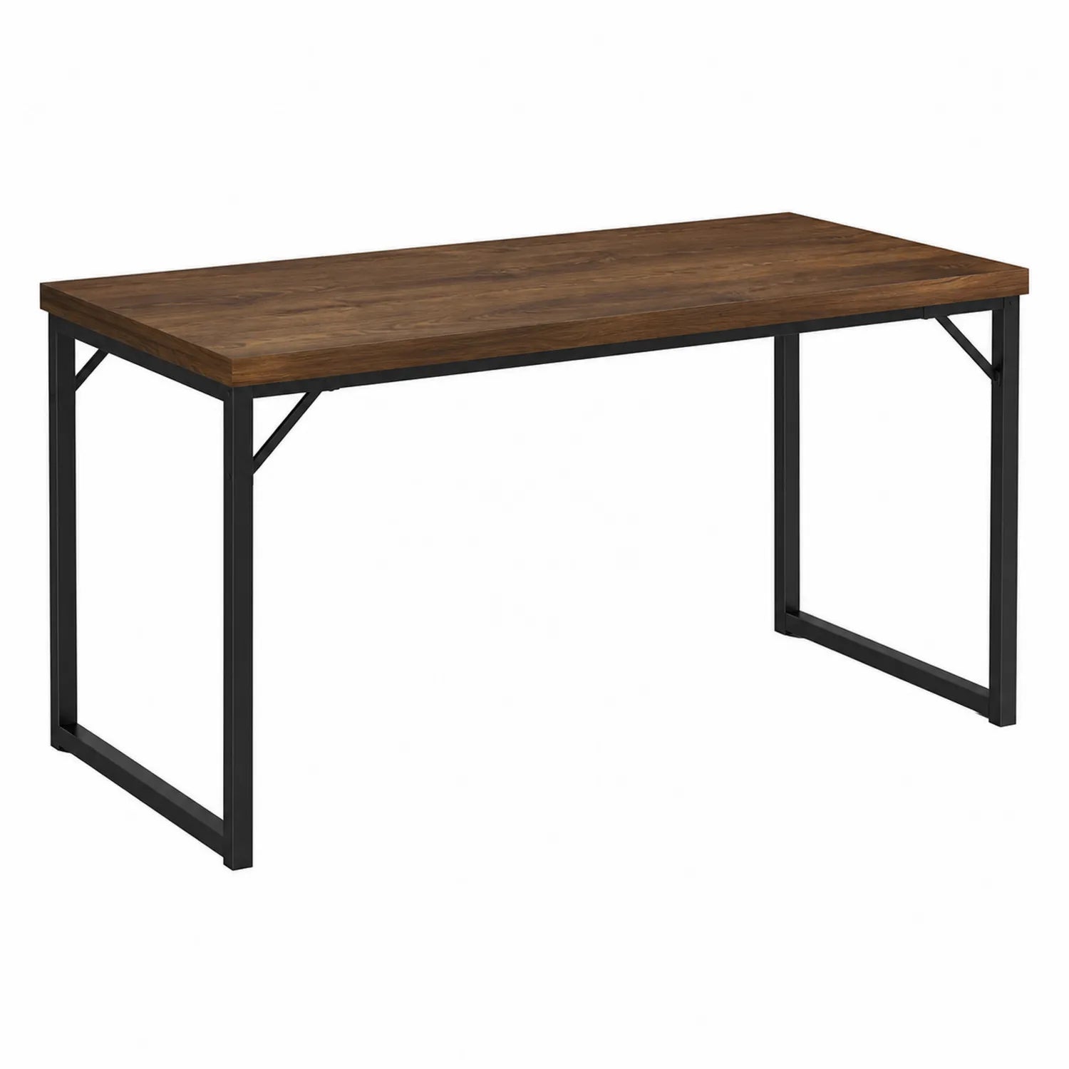 Mesa de Escritorio de Madera y Metal Negro 120x60x75 cm