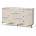 Cómoda de Madera con 6 Cajones Beige 120x40x75 cm