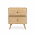 Mesita de noche de madera con dos cajones 50x40x60 cm