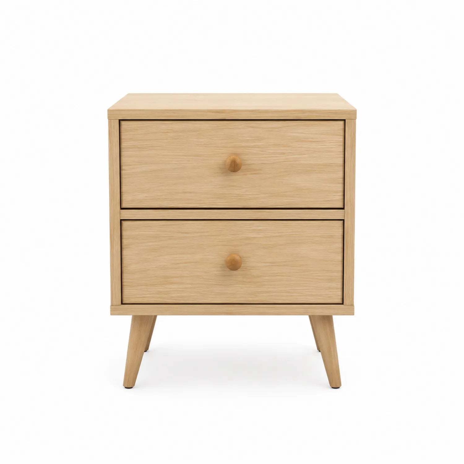 Mesita de noche de madera con dos cajones 50x40x60 cm