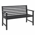 Banco de Aluminio Negro para Exterior 120x60x80 cm