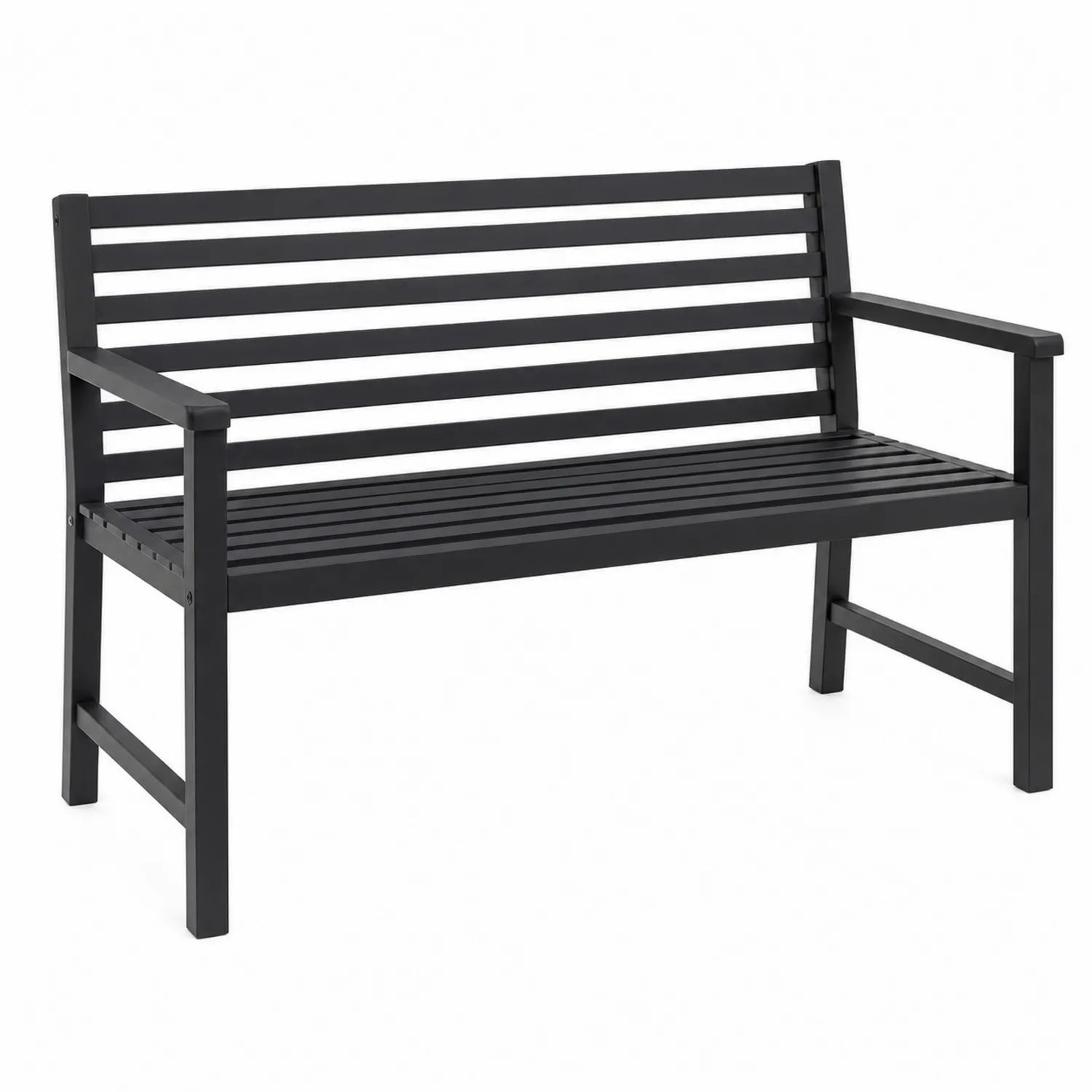 Banco de Aluminio Negro para Exterior 120x60x80 cm