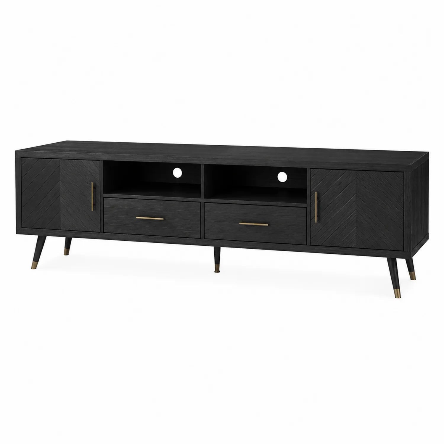 Mueble de TV de Madera con Puertas y Cajones, 180x40x50 cm