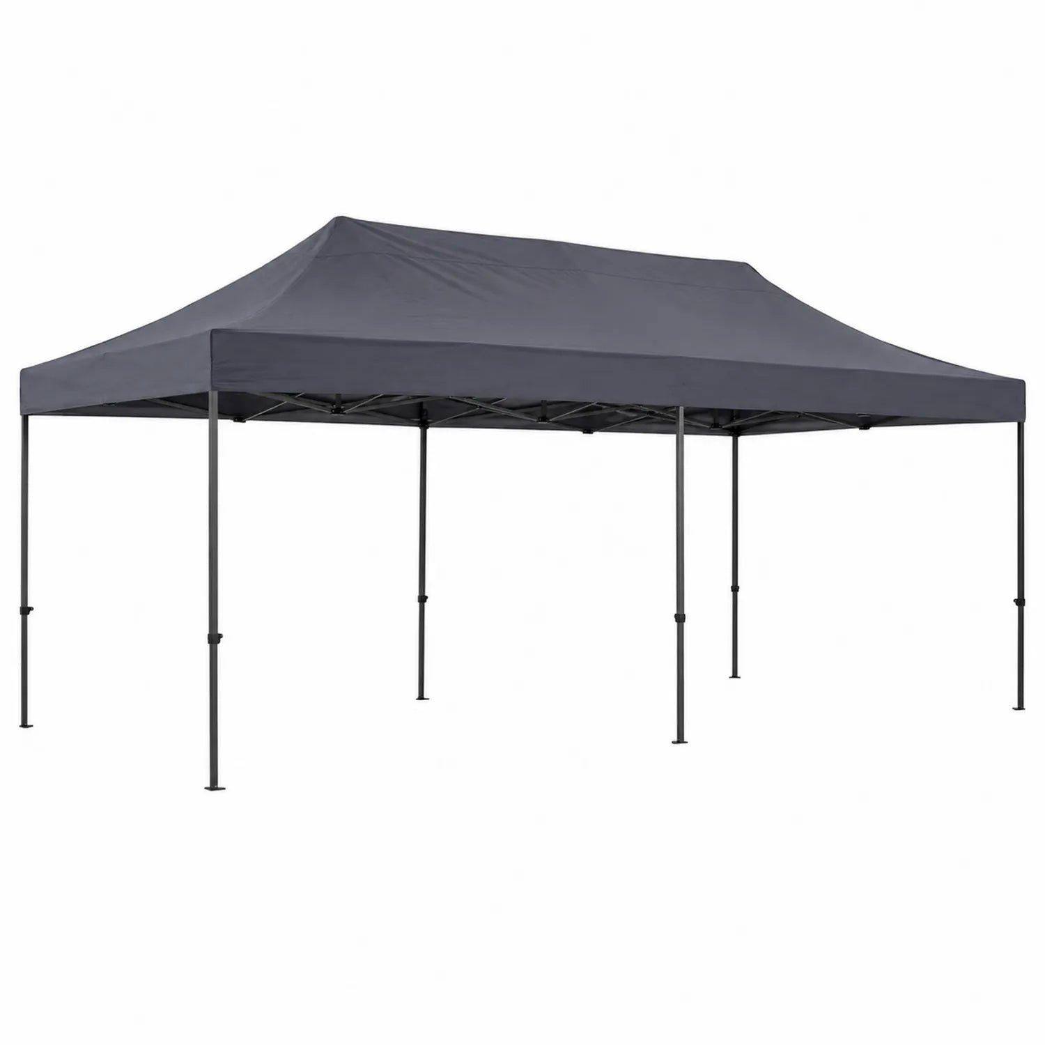Toldo Plegable de Acero y Tela Gris 3x6m