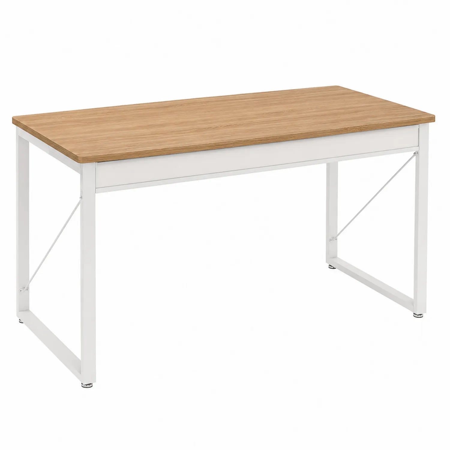 Escritorio de MDF con patas de acero blanco 120x60x75 cm
