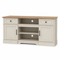 Mueble para TV de MDF y madera Beige 142x45x78cm